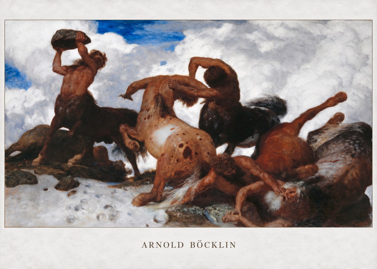 Arnold Böcklin Battle of the Centaurs No2 - Juliste