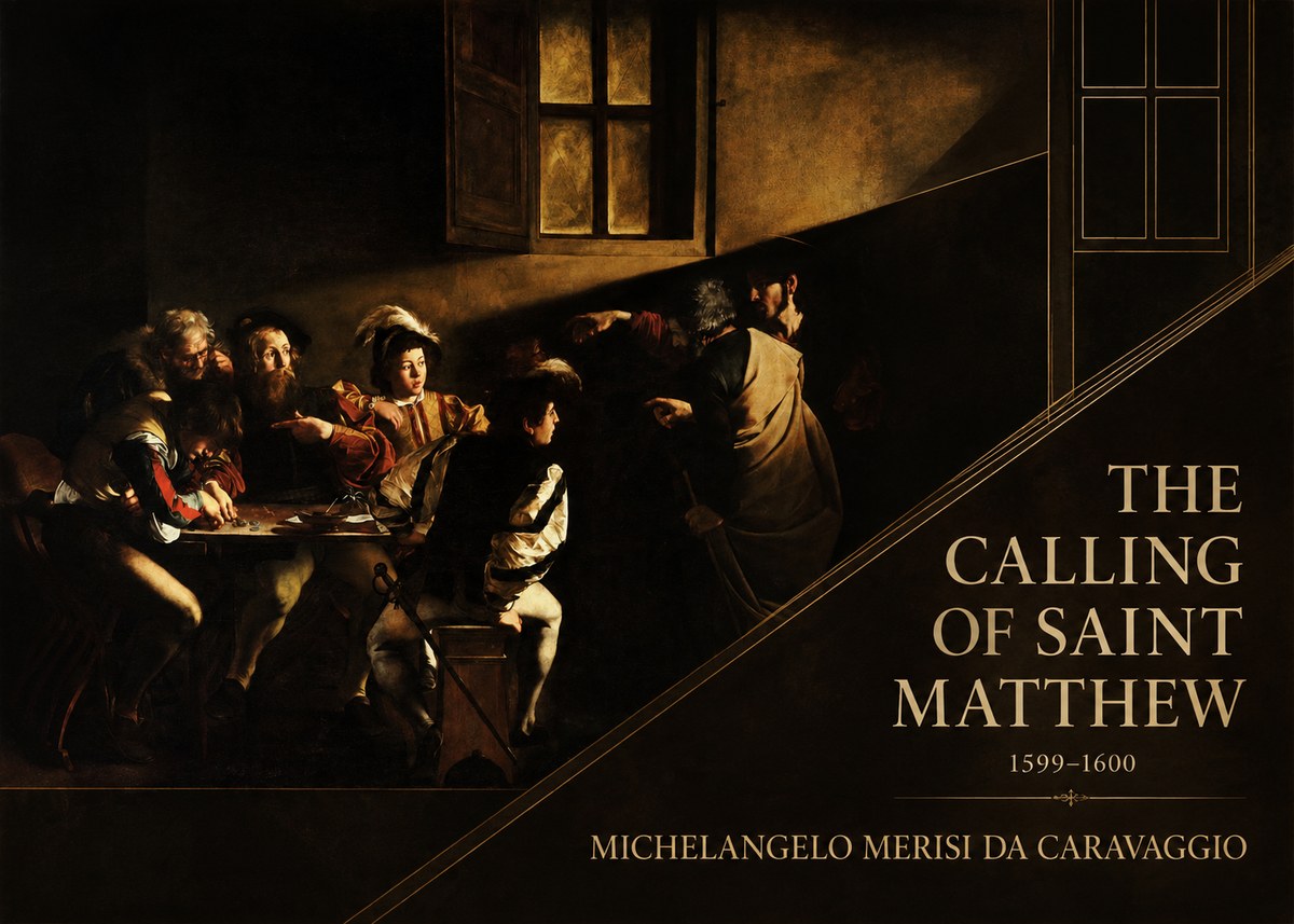 Michelangelo Merisi da Caravaggio The Calling of Saint Matthew I No2 - Juliste