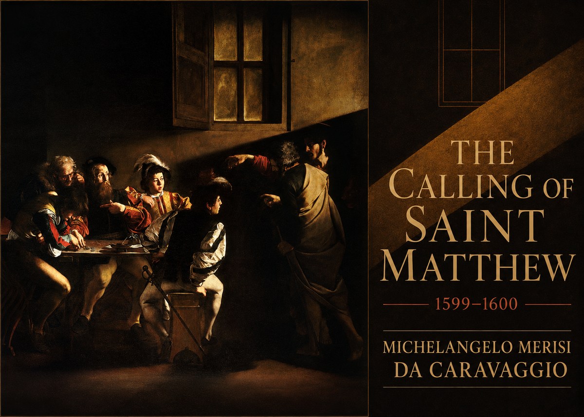 Michelangelo Merisi da Caravaggio The Calling of Saint Matthew I No6 - Juliste