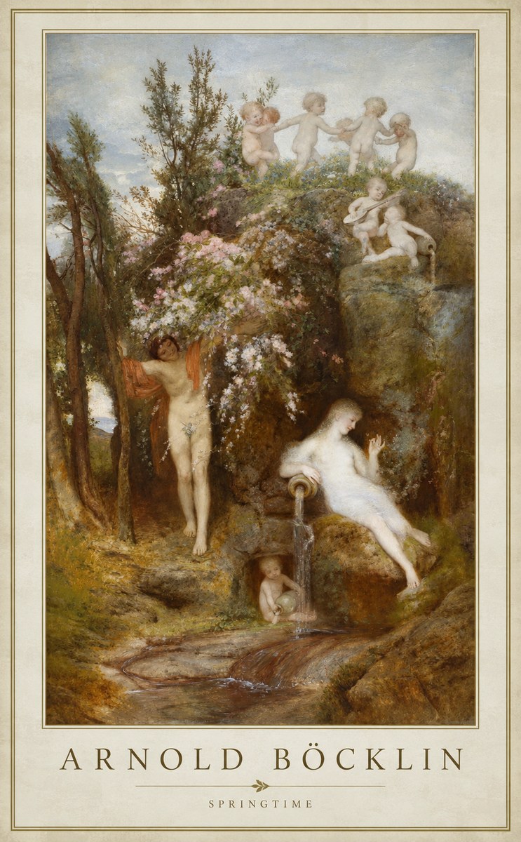 Arnold Böcklin Springtime No1 - Juliste