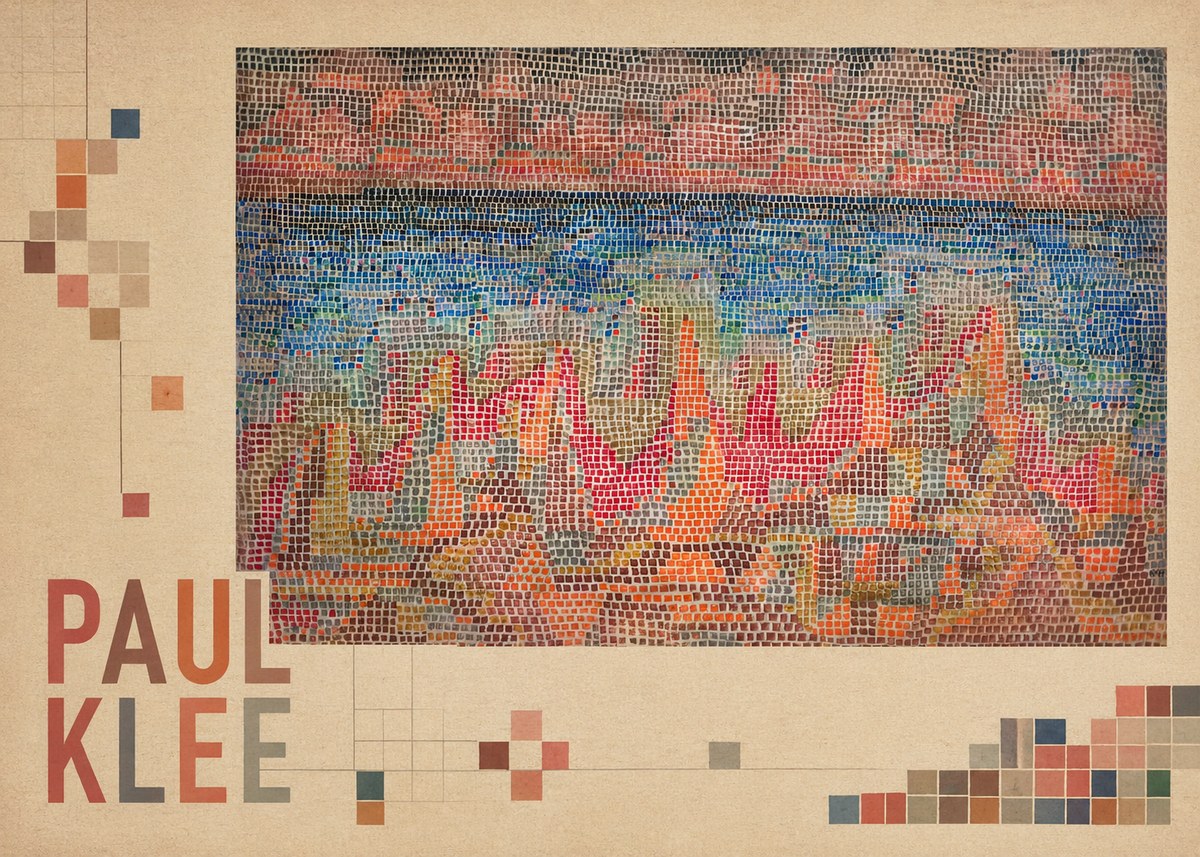 Paul Klee Abstract Gridded Composition No2 - Juliste