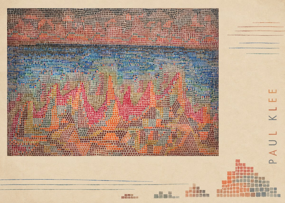 Paul Klee Abstract Gridded Composition No5 - Juliste