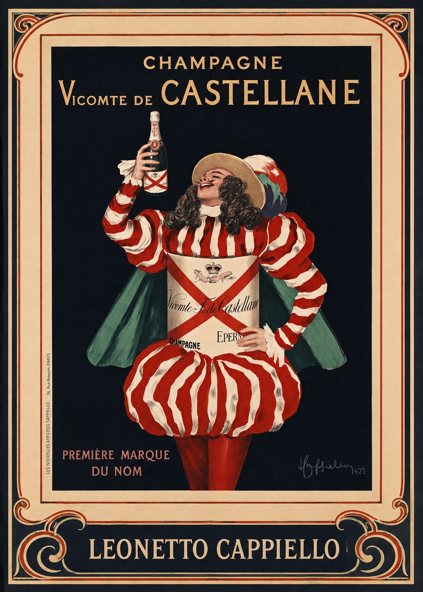 Leonetto Cappiello Champagne Vicomte De Castellane No1 - Juliste