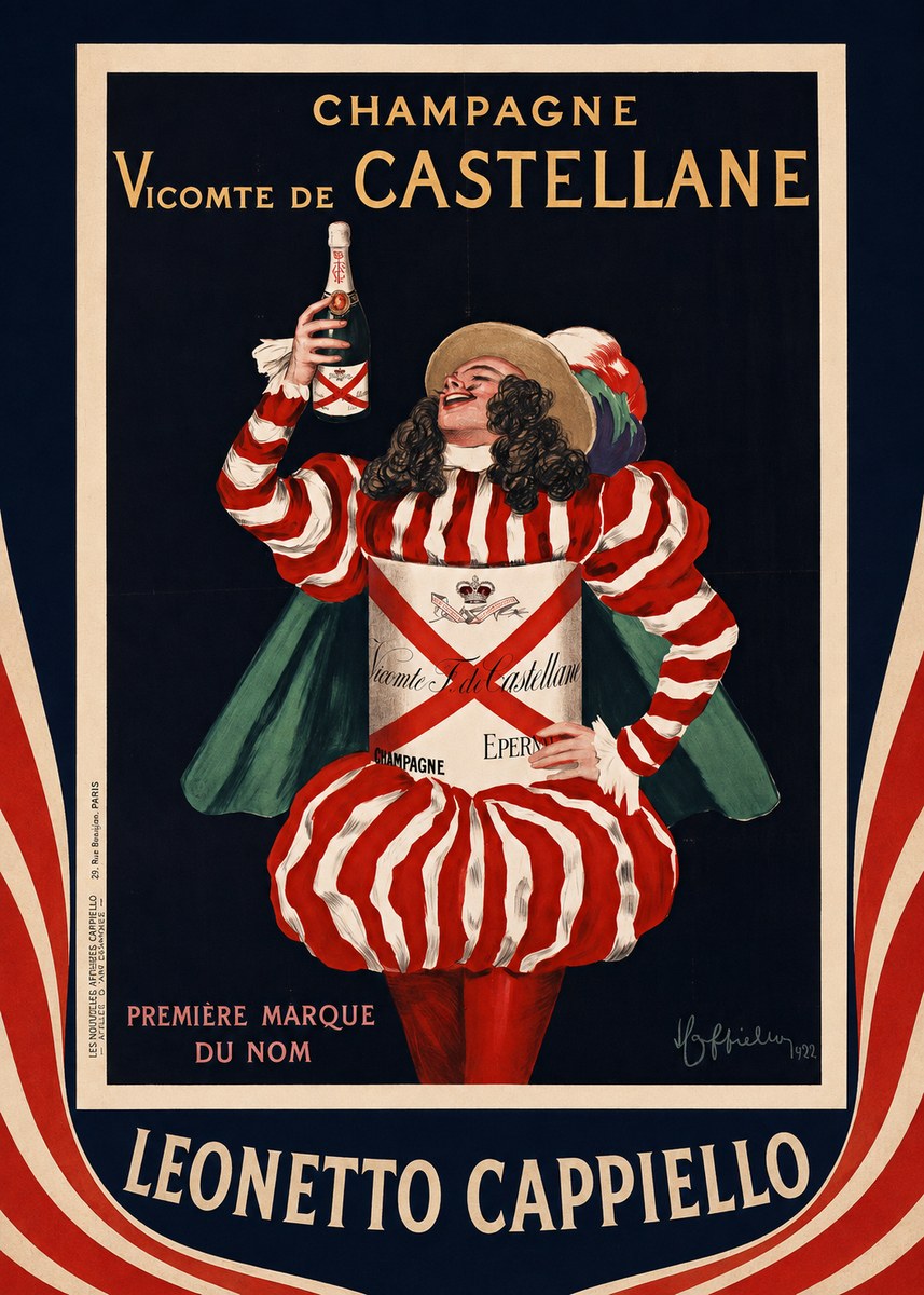 Leonetto Cappiello Champagne Vicomte De Castellane No4 - Juliste