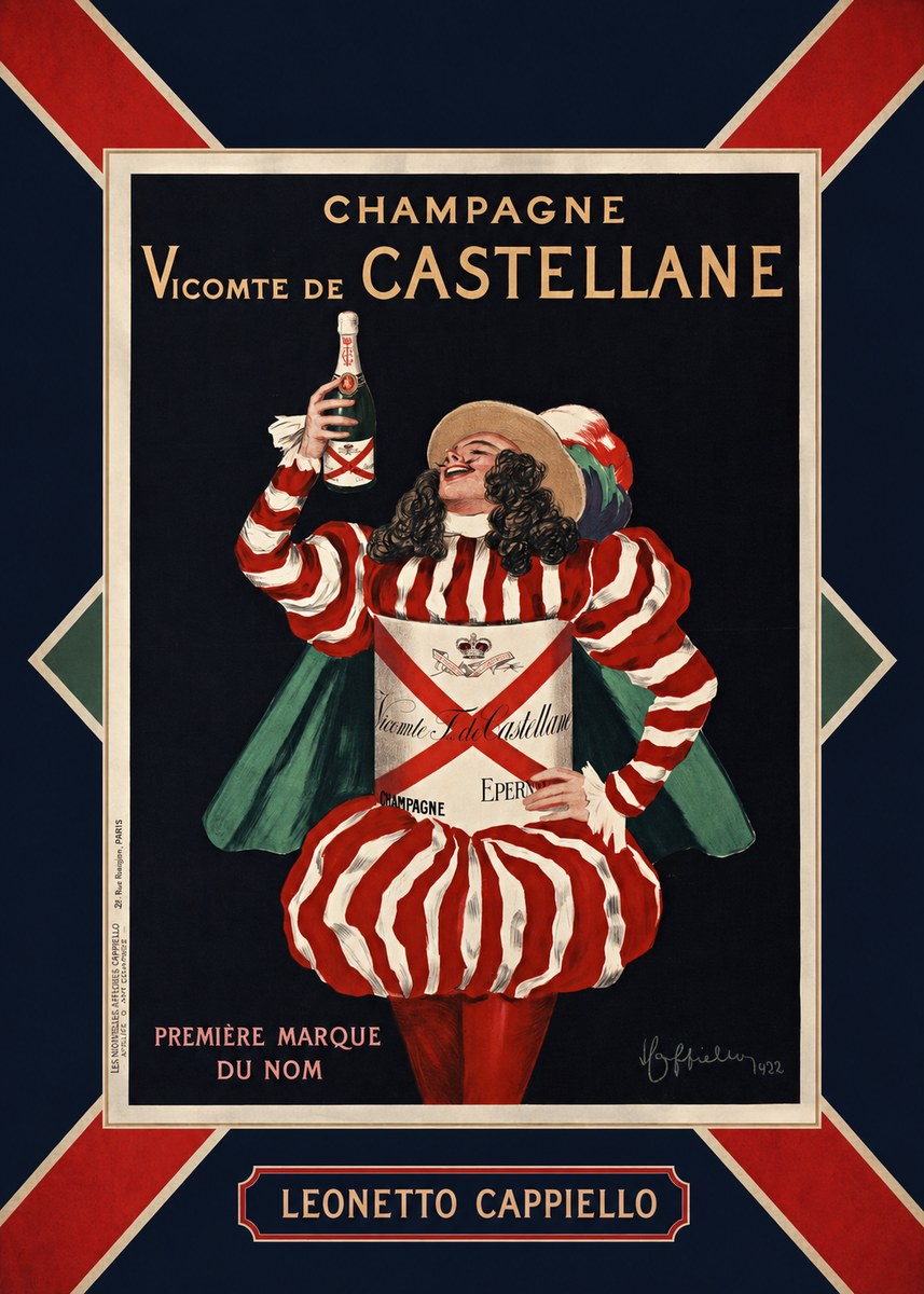 Leonetto Cappiello Champagne Vicomte De Castellane No6 - Juliste