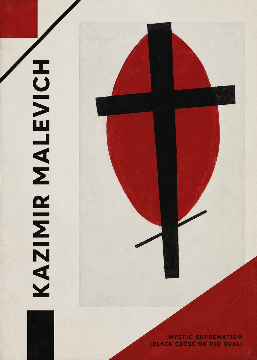 Kazimir Malevich Mystic Suprematism (Black Cross on Red Oval) No2 - Juliste