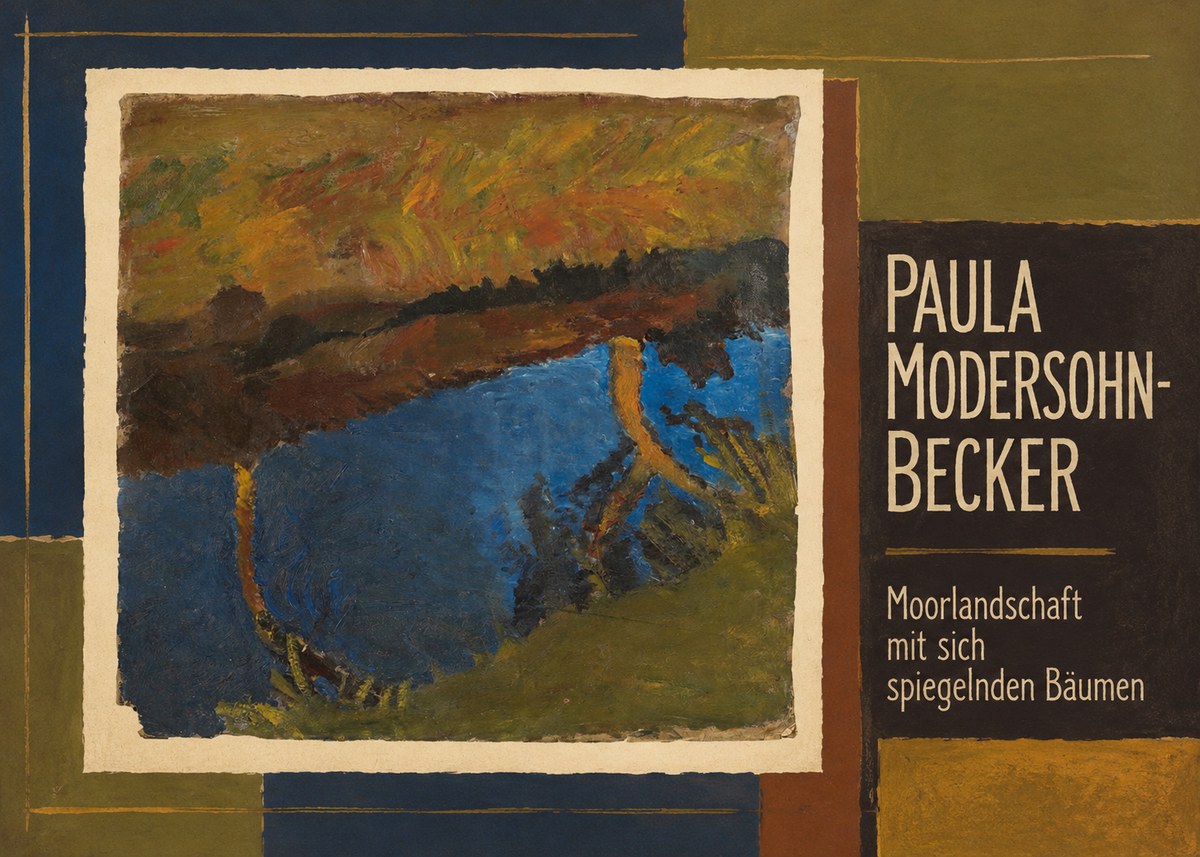 Paula Modersohn-Becker Moorlandschaft Mit Sich Spiegelnden Bäumen No2 - Juliste