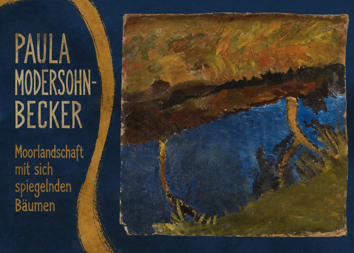 Paula Modersohn-Becker Moorlandschaft Mit Sich Spiegelnden Bäumen No5 - Juliste