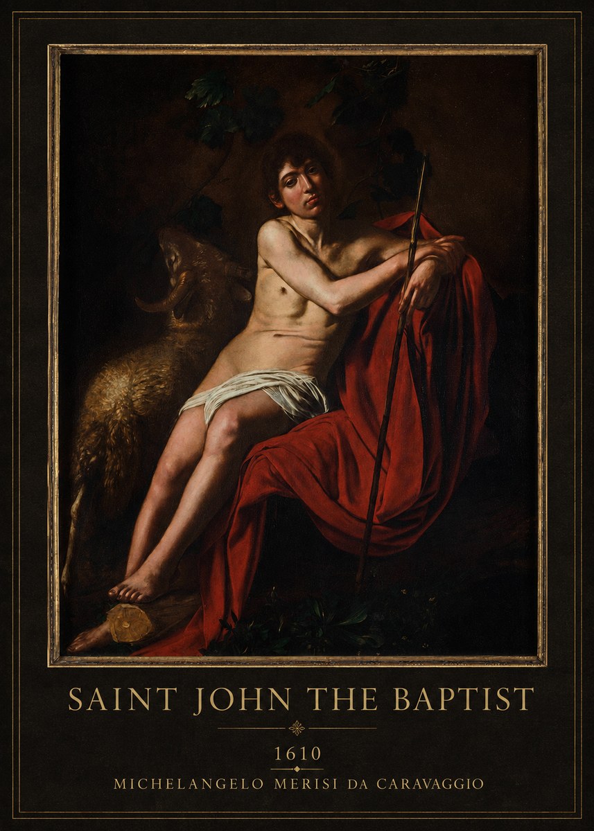 Michelangelo Merisi da Caravaggio Saint John the Baptist III No4 - Juliste