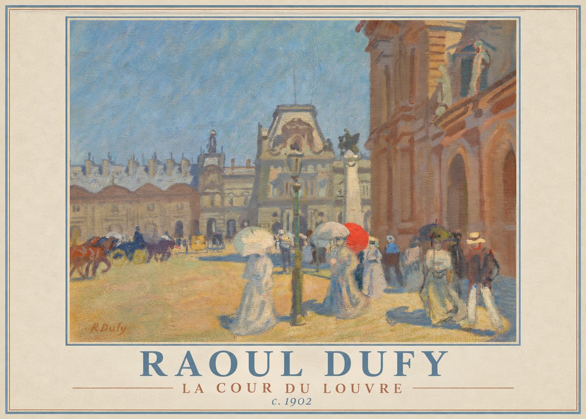Raoul Dufy La Cour Du Louvre No1 - Juliste