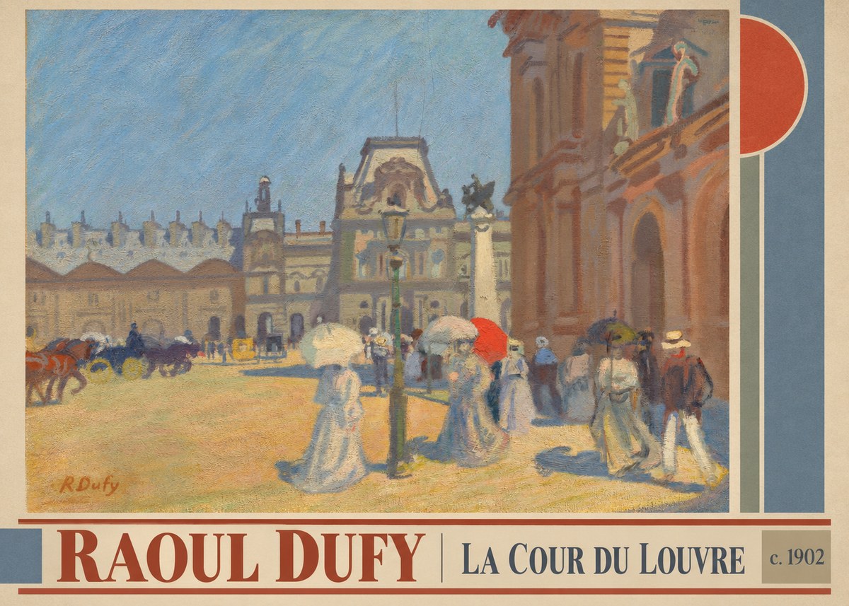 Raoul Dufy La Cour Du Louvre No5 - Juliste