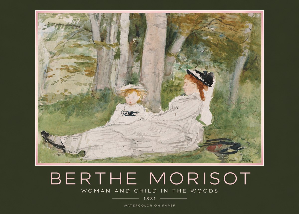 Berthe Morisot Woman and Child in the Woods No2 - Juliste