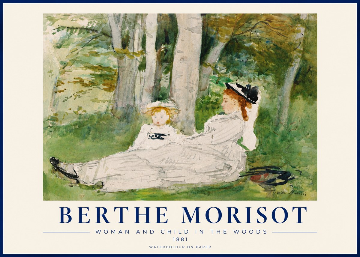 Berthe Morisot Woman and Child in the Woods No3 - Juliste
