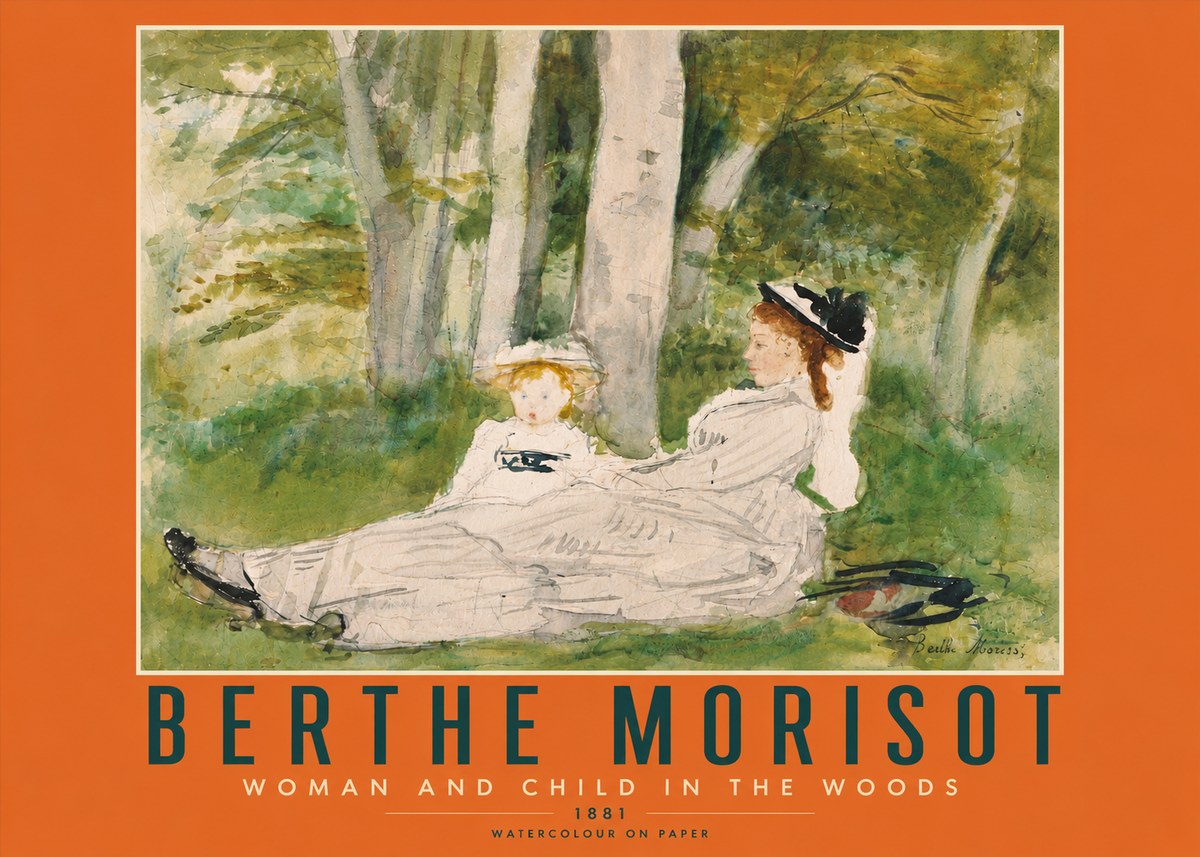 Berthe Morisot Woman and Child in the Woods No4 - Juliste