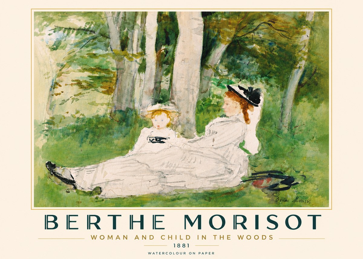 Berthe Morisot Woman and Child in the Woods No6 - Juliste