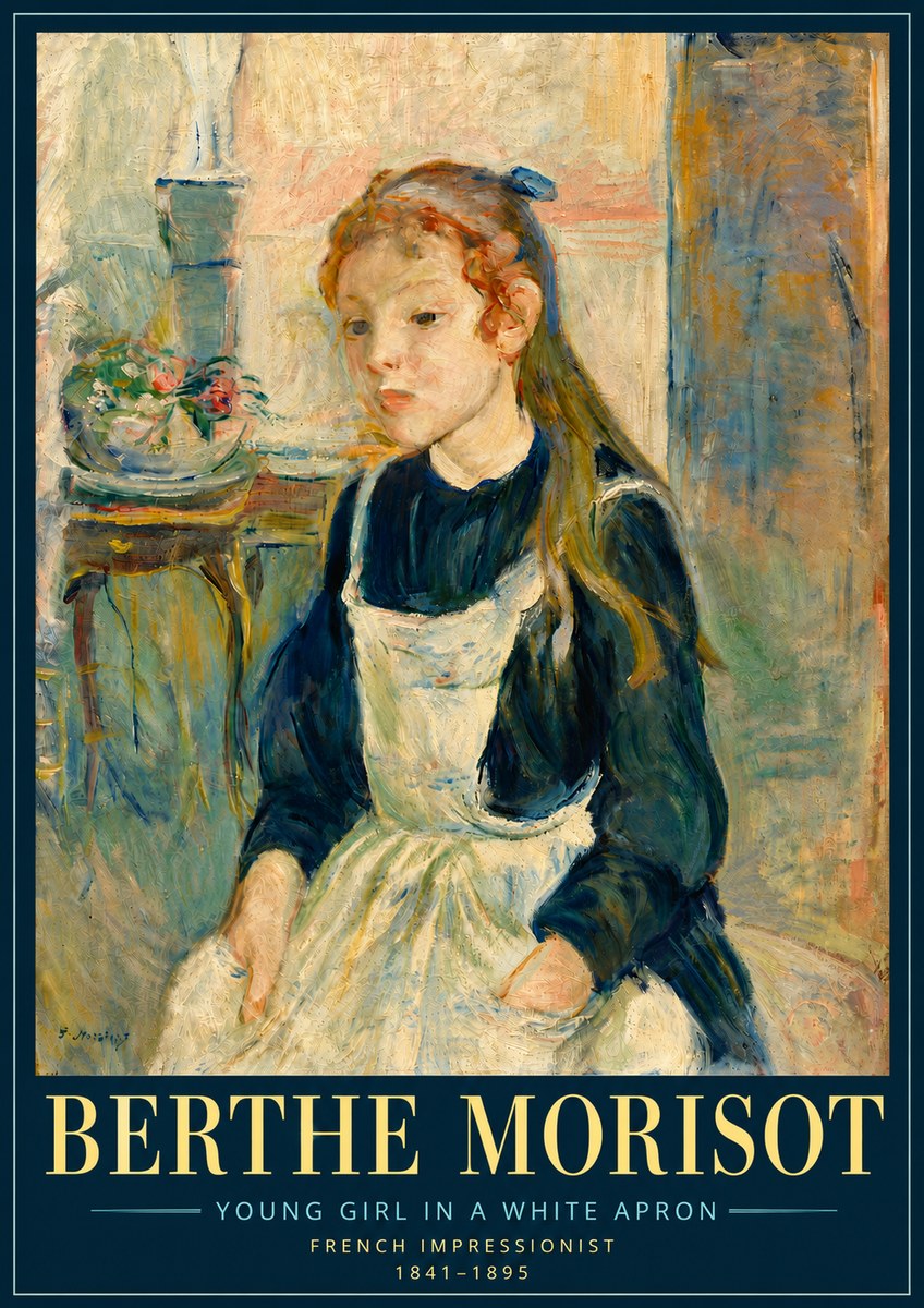 Berthe Morisot Young Girl in a White Apron No5 - Juliste