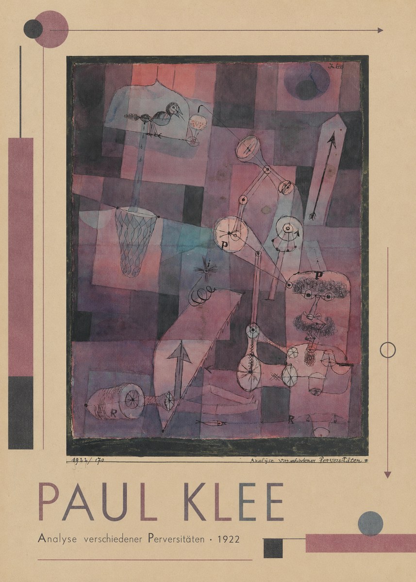 Paul Klee Analyse Verschiedener Perversitäten No1 - Juliste