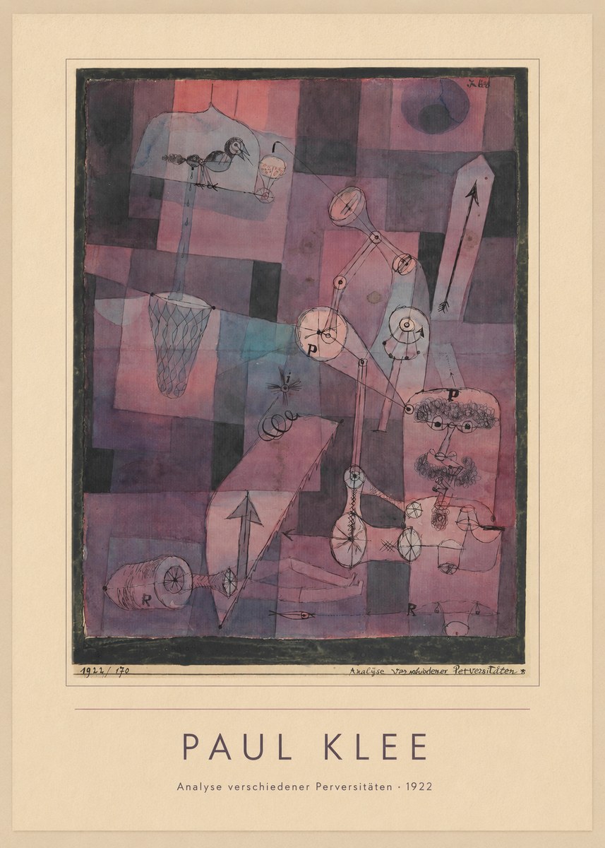Paul Klee Analyse Verschiedener Perversitäten No4 - Juliste