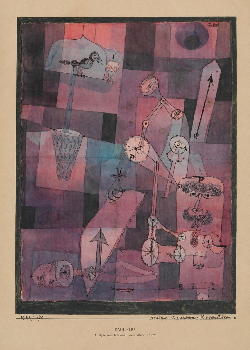 Paul Klee Analyse Verschiedener Perversitäten No5 - Juliste