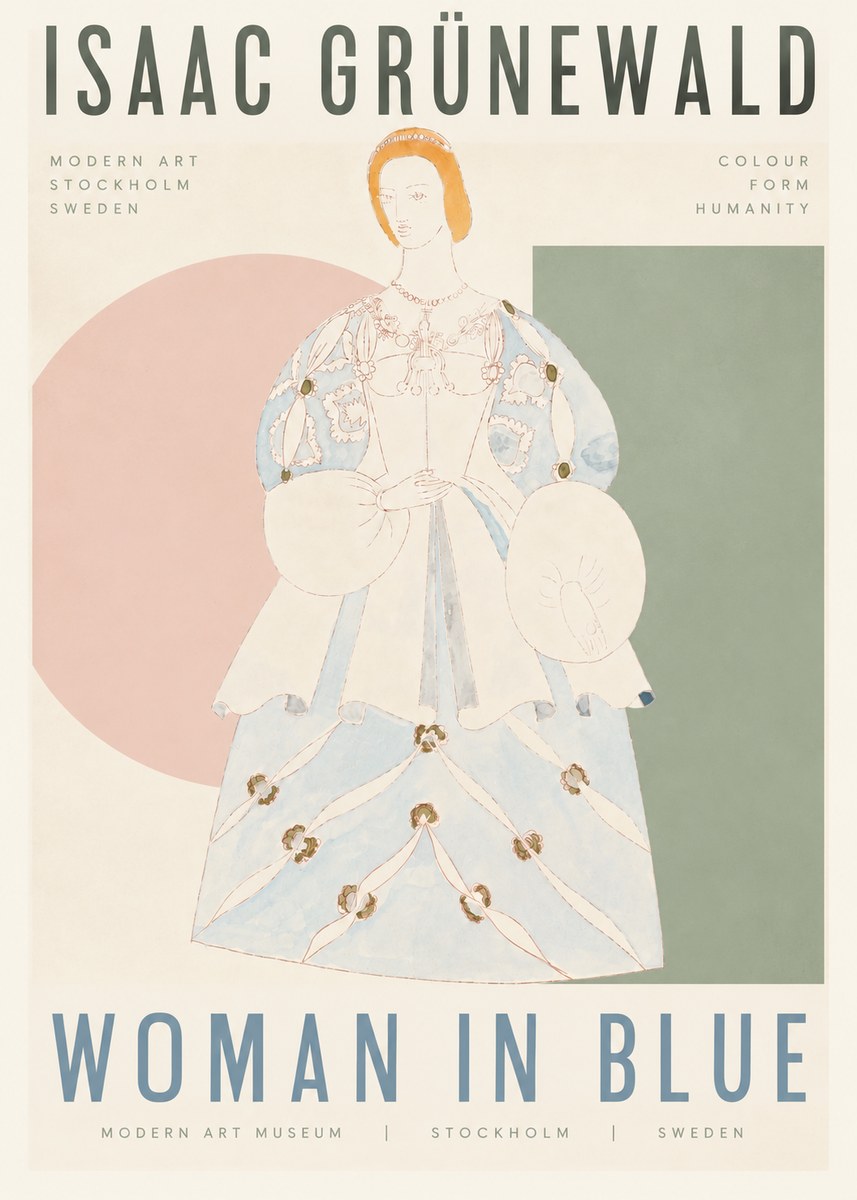 Isaac Grünewald Study of a Woman in Costume No6 - Juliste