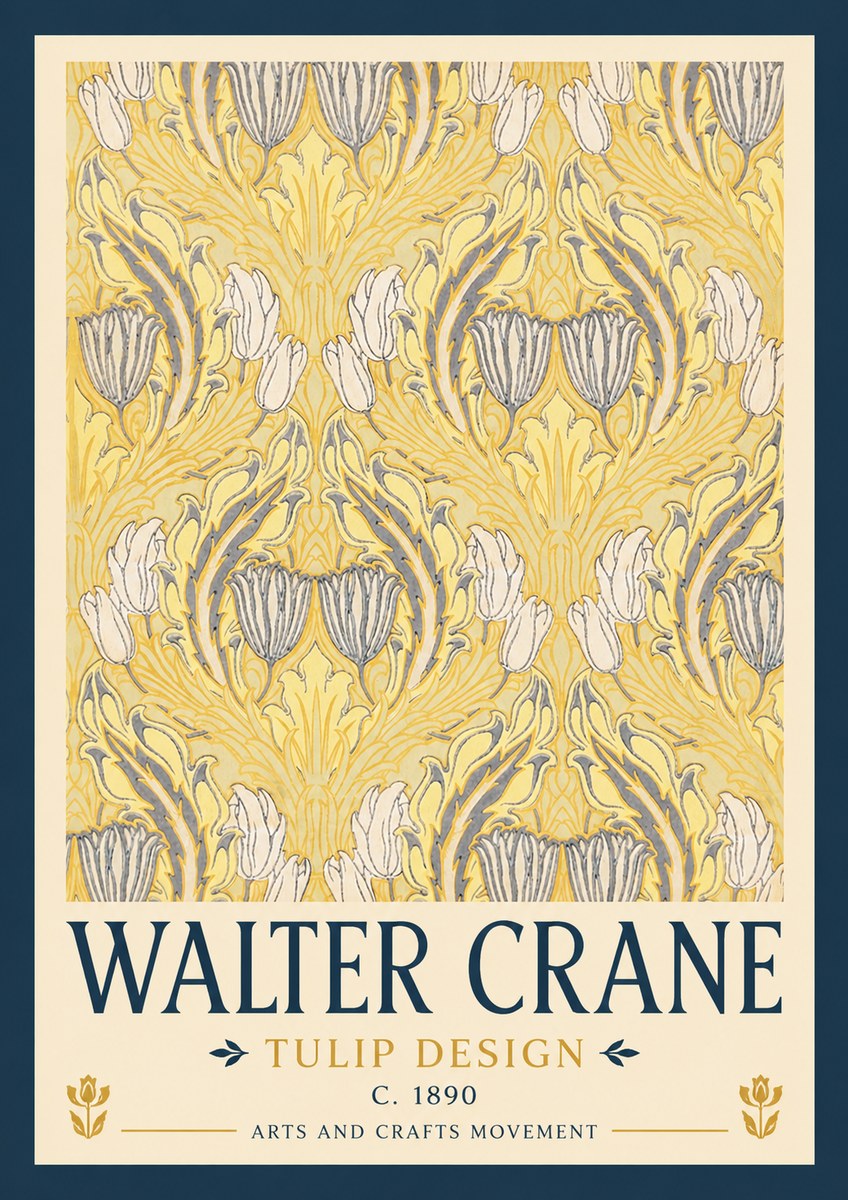 Walter Crane Tulip Design II No2 - Juliste