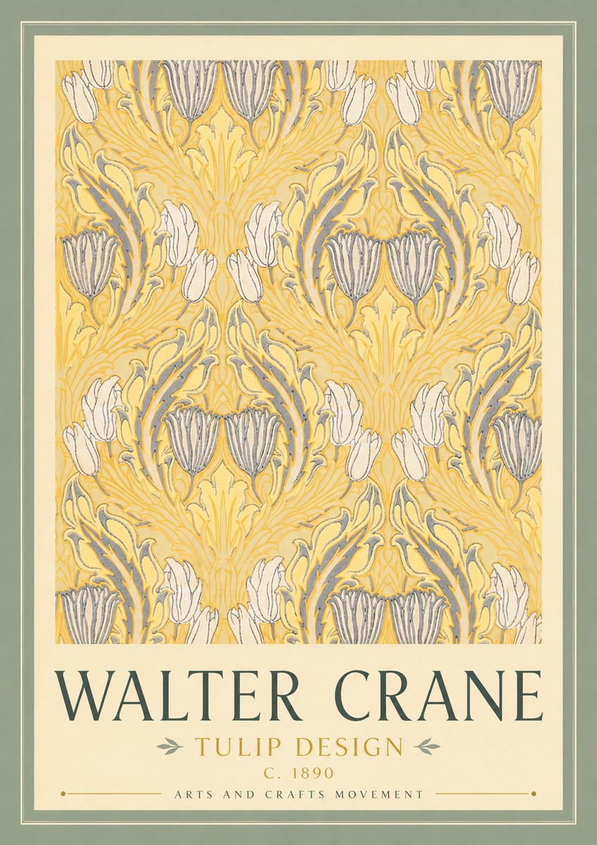 Walter Crane Tulip Design II No3 - Juliste