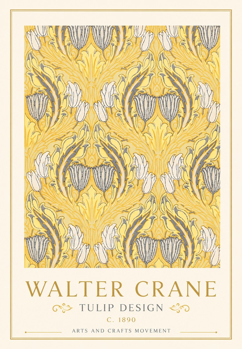 Walter Crane Tulip Design II No5 - Juliste