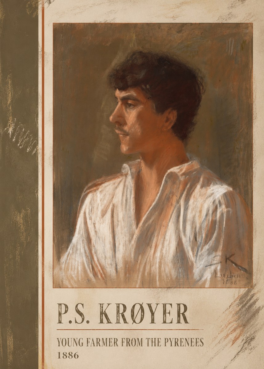 P.S. Krøyer Young Farmer from the Pyrenees No2 - Juliste