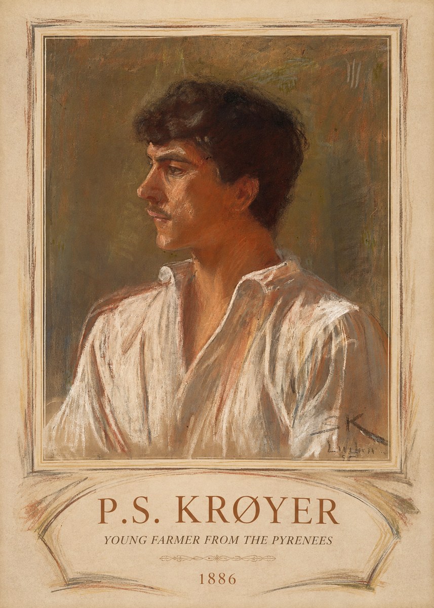 P.S. Krøyer Young Farmer from the Pyrenees No4 - Juliste