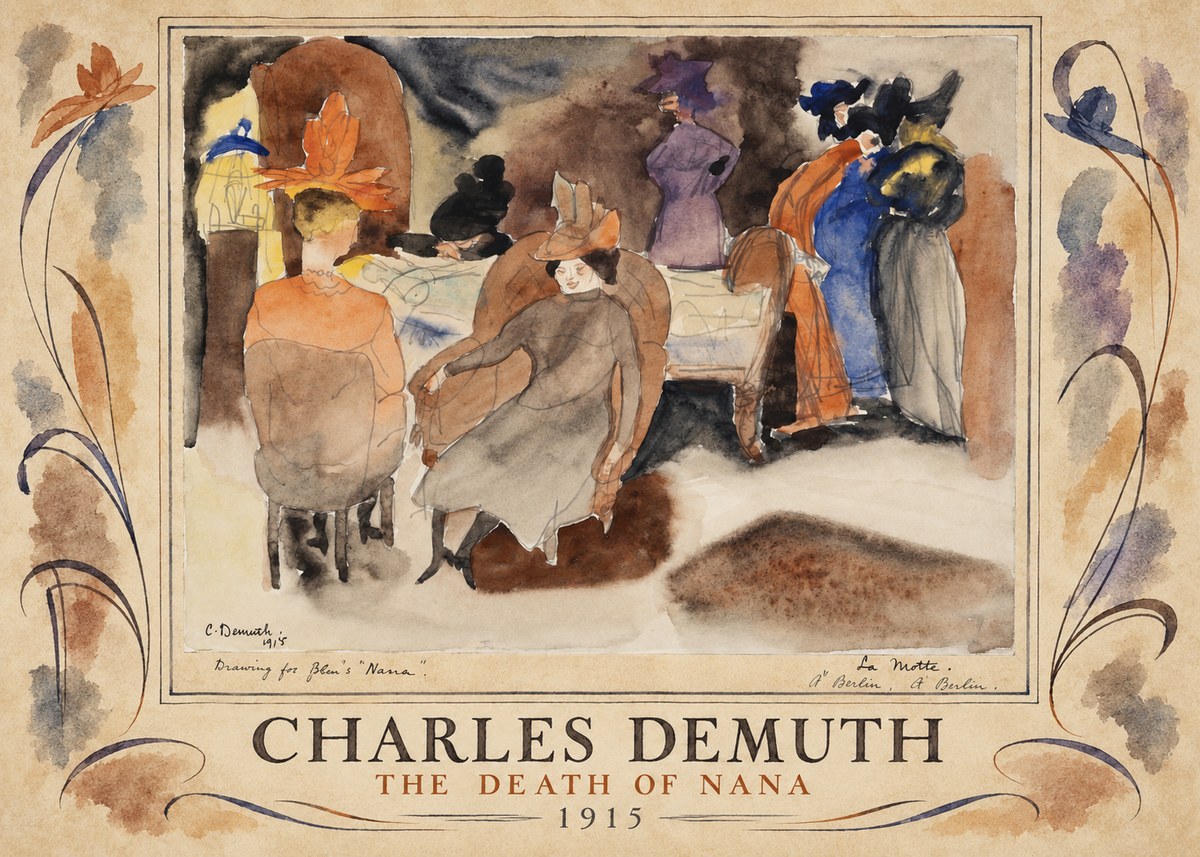 Charles Demuth The Death of Nana No4 - Juliste