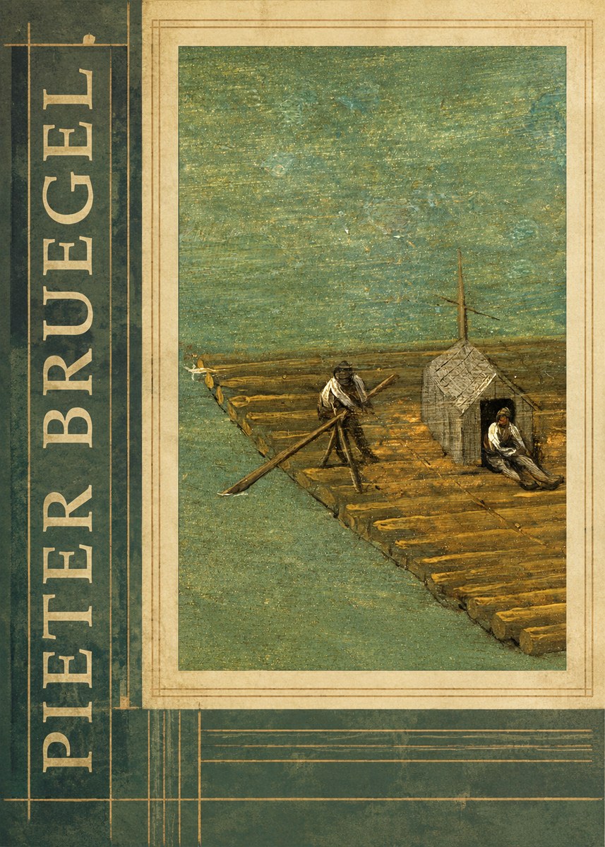Pieter Bruegel Two Men on a Raft No2 - Juliste