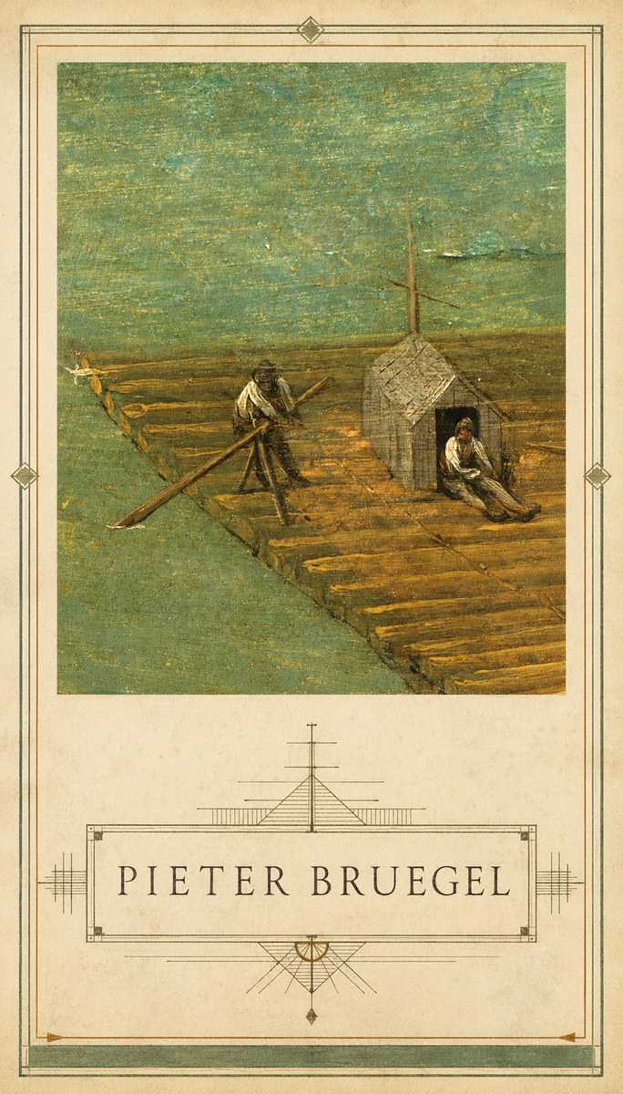 Pieter Bruegel Two Men on a Raft No3 - Juliste