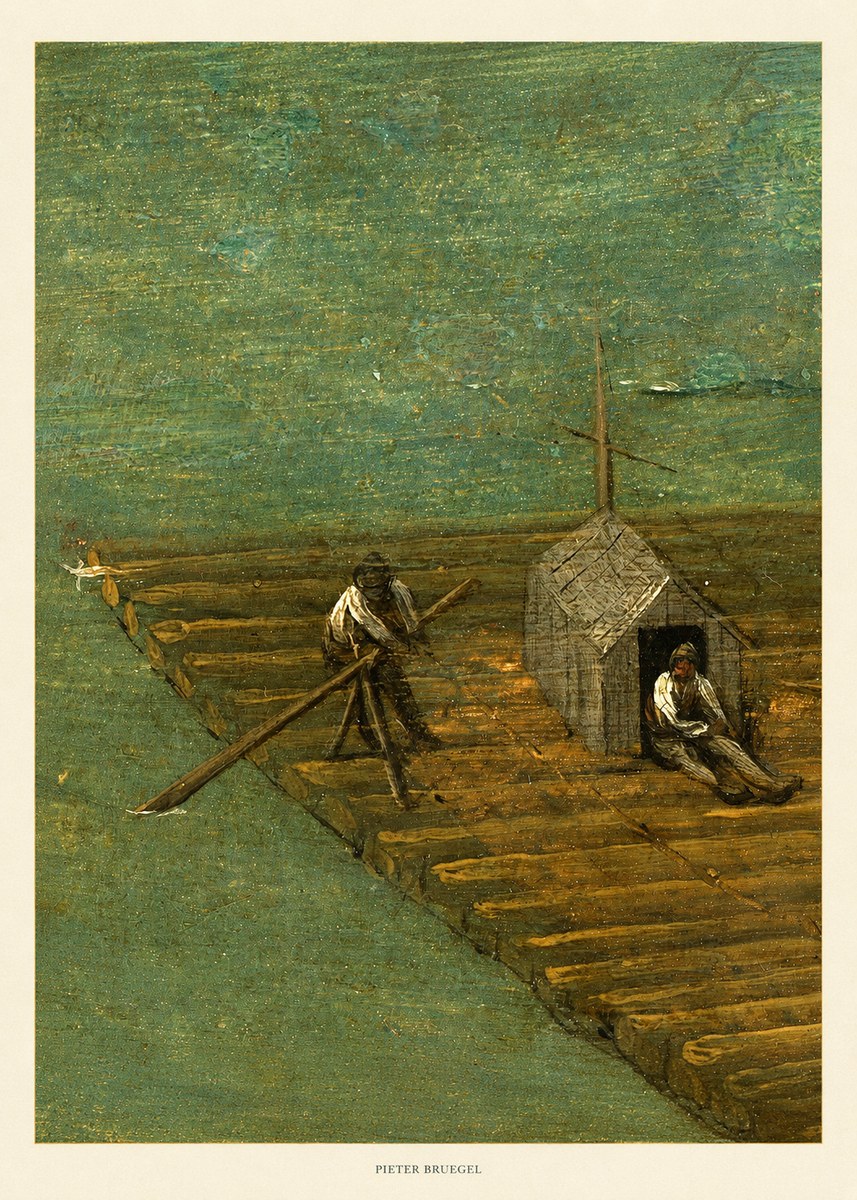 Pieter Bruegel Two Men on a Raft No5 - Juliste