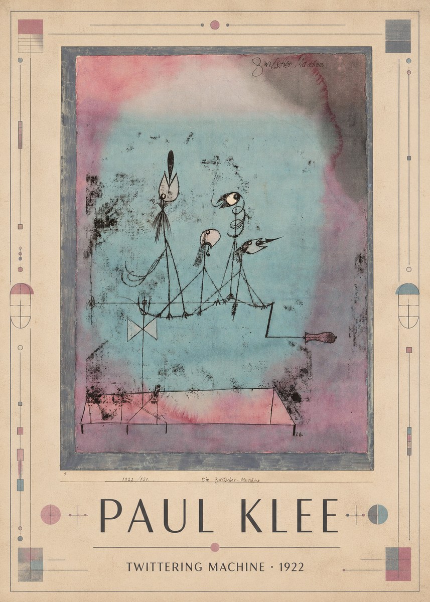 Paul Klee Twittering Machine No1 - Juliste