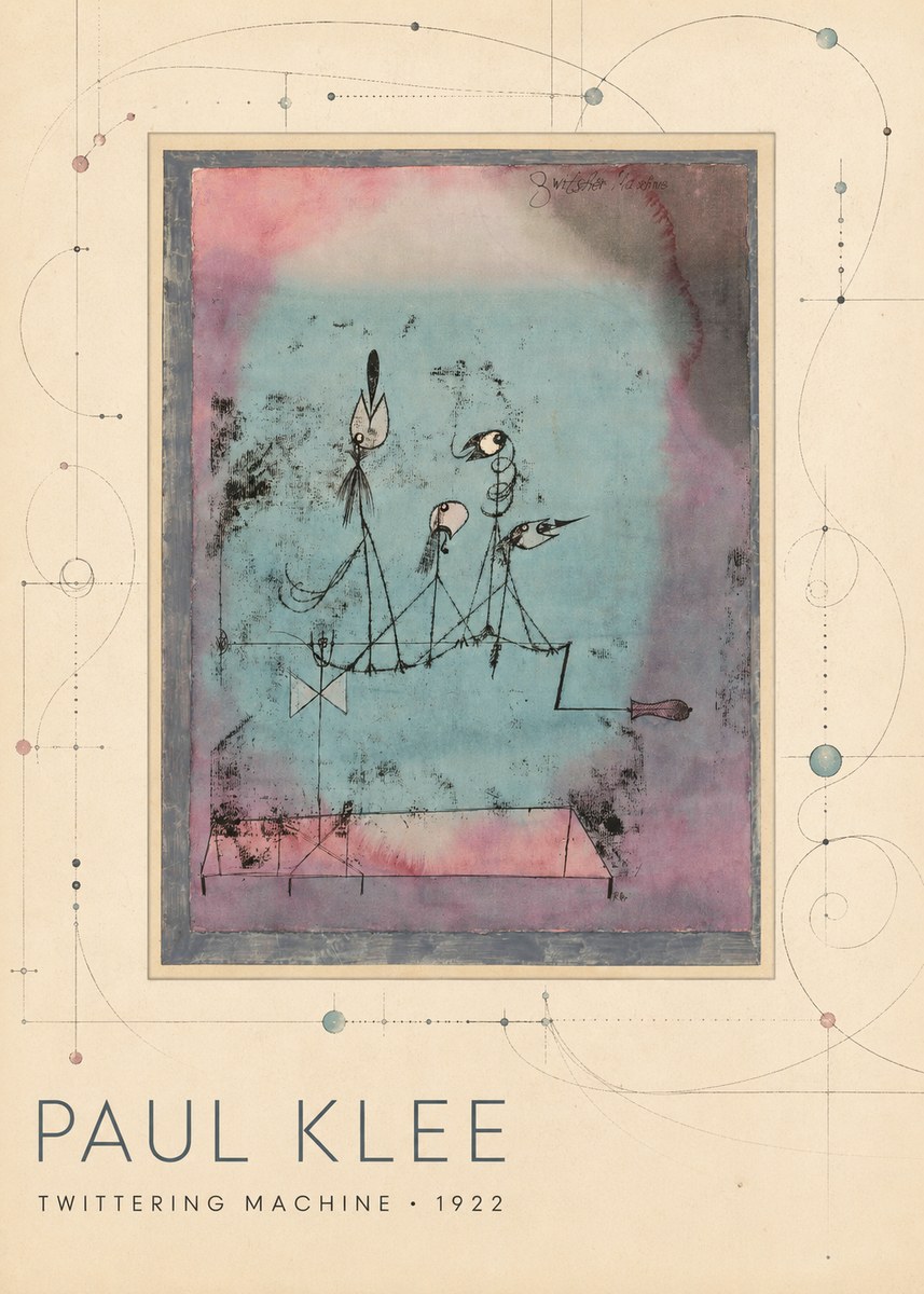 Paul Klee Twittering Machine No3 - Juliste