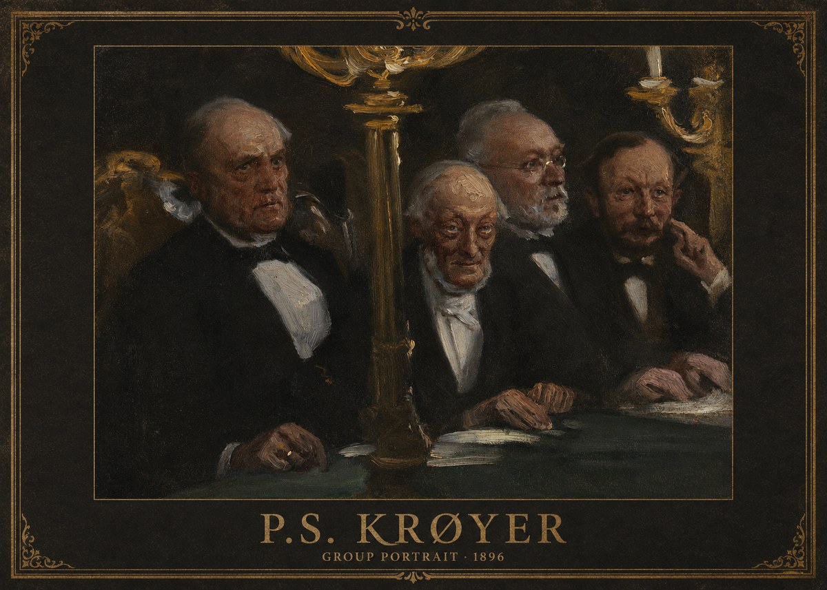P.S. Krøyer Group Portrait No1 - Juliste