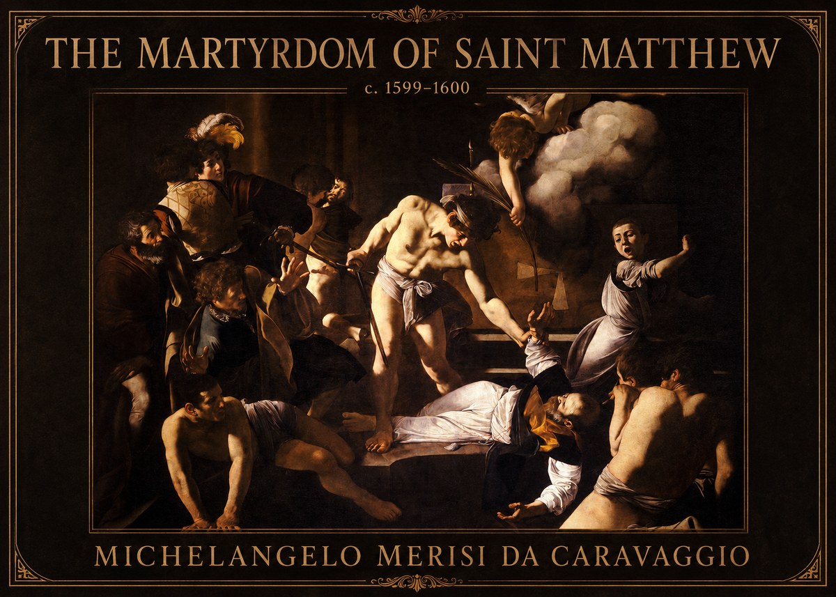 Michelangelo Merisi da Caravaggio The Martyrdom of Saint Matthew No1 - Juliste