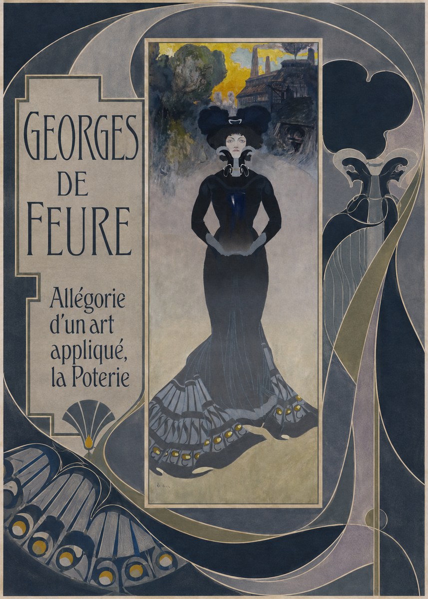 Georges de Feure Allégorie D'un Art Appliqué, La Poterie No5 - Juliste