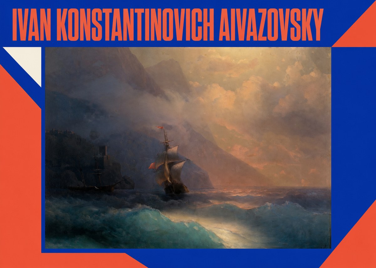Ivan Konstantinovich Aivazovsky Storm at Sea No2 - Juliste