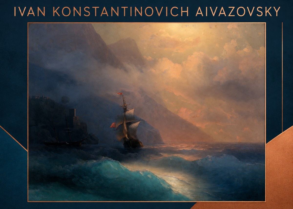 Ivan Konstantinovich Aivazovsky Storm at Sea No3 - Juliste