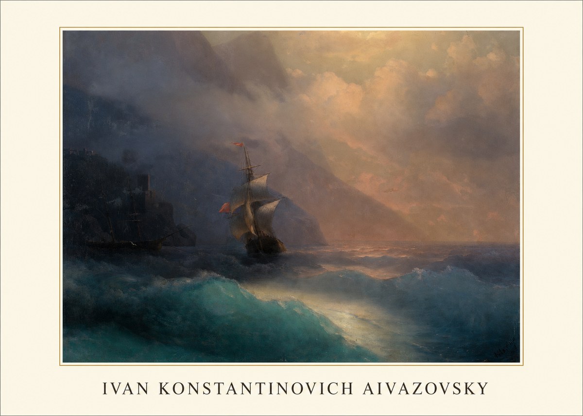 Ivan Konstantinovich Aivazovsky Storm at Sea No4 - Juliste