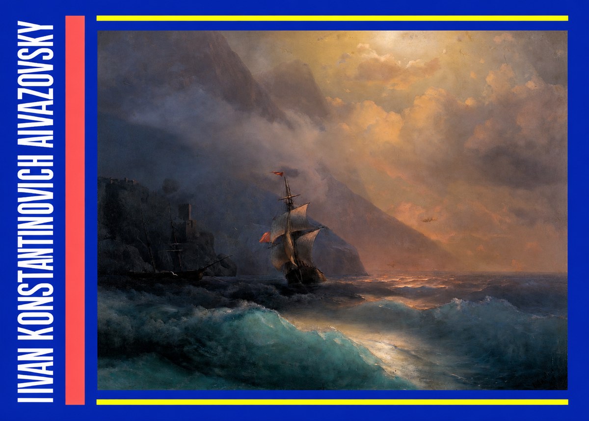 Ivan Konstantinovich Aivazovsky Storm at Sea No5 - Juliste