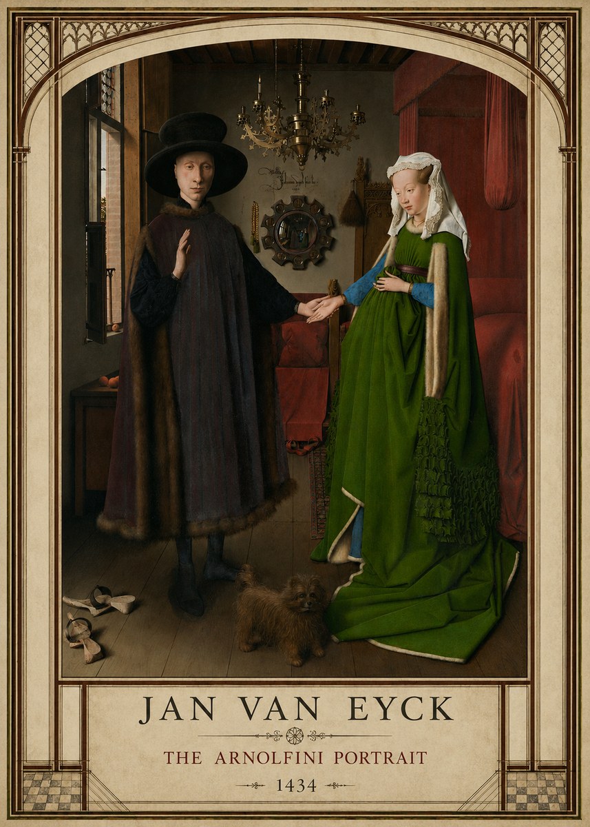 Jan van Eyck The Arnolfini Portrait V No3 - Juliste