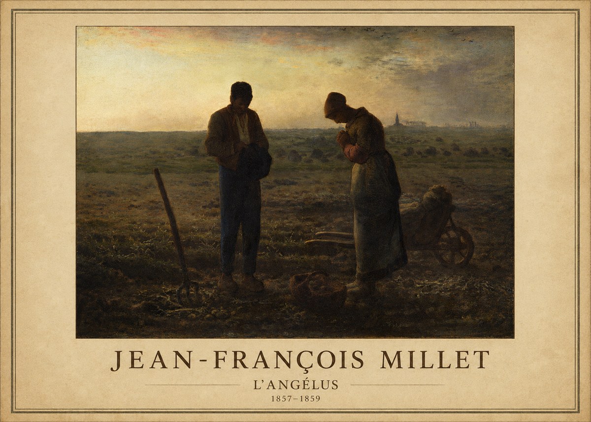 Jean-François Millet L'angélus II No1 - Juliste