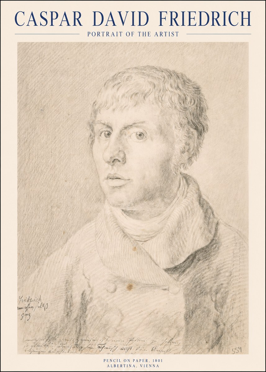 Caspar David Friedrich Portrait of the Artist No1 - Juliste