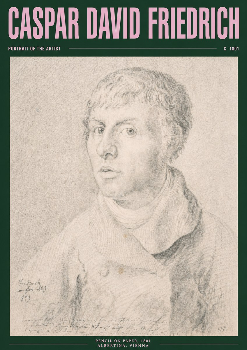 Caspar David Friedrich Portrait of the Artist No3 - Juliste