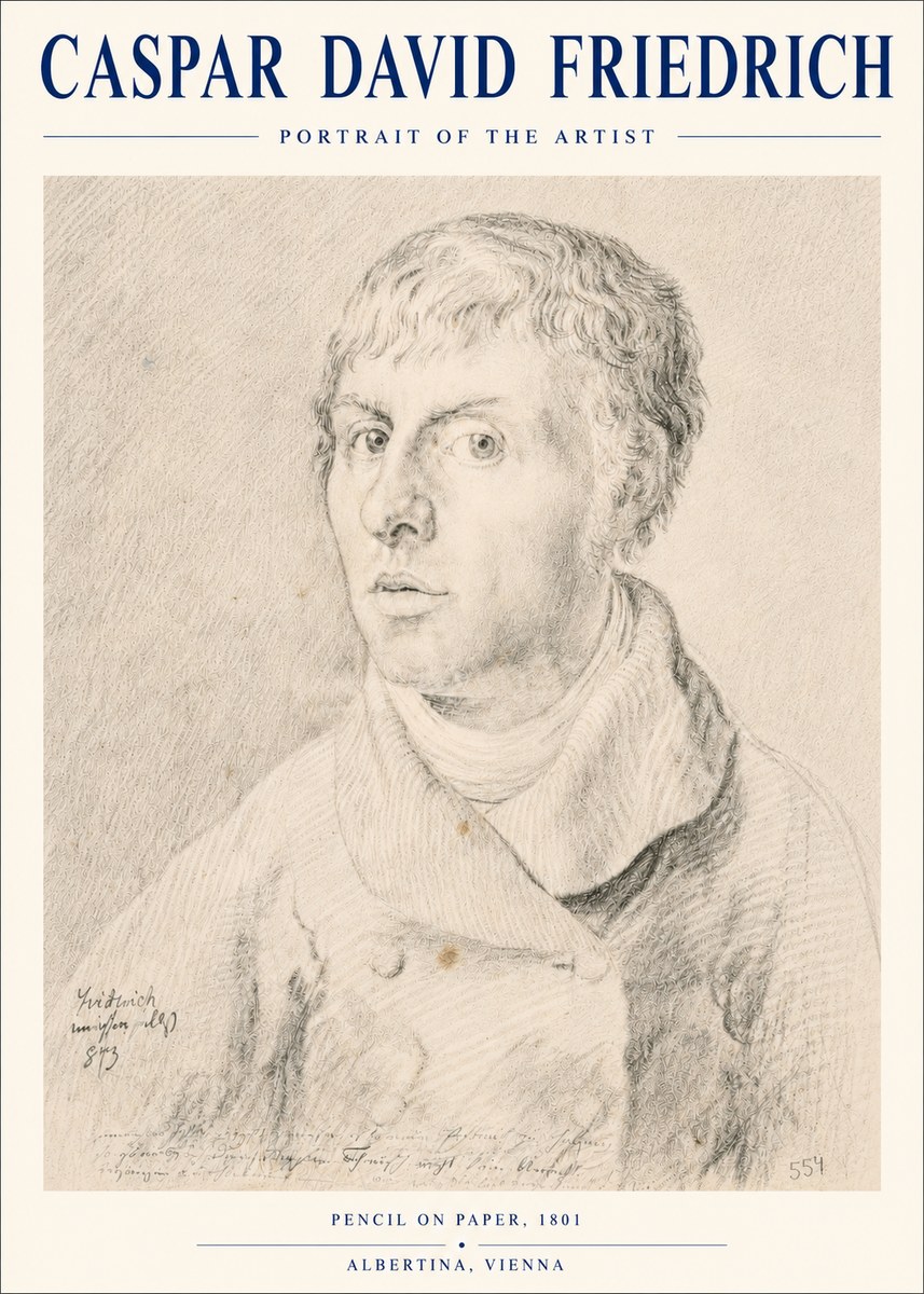 Caspar David Friedrich Portrait of the Artist No4 - Juliste