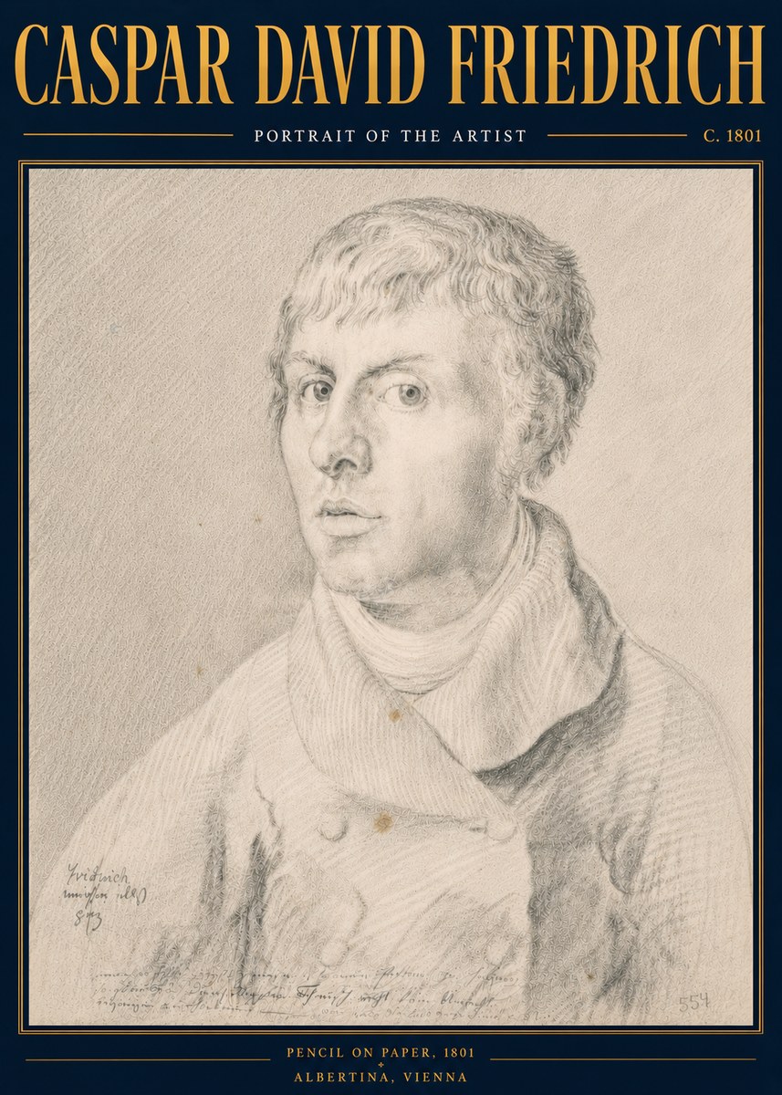 Caspar David Friedrich Portrait of the Artist No6 - Juliste