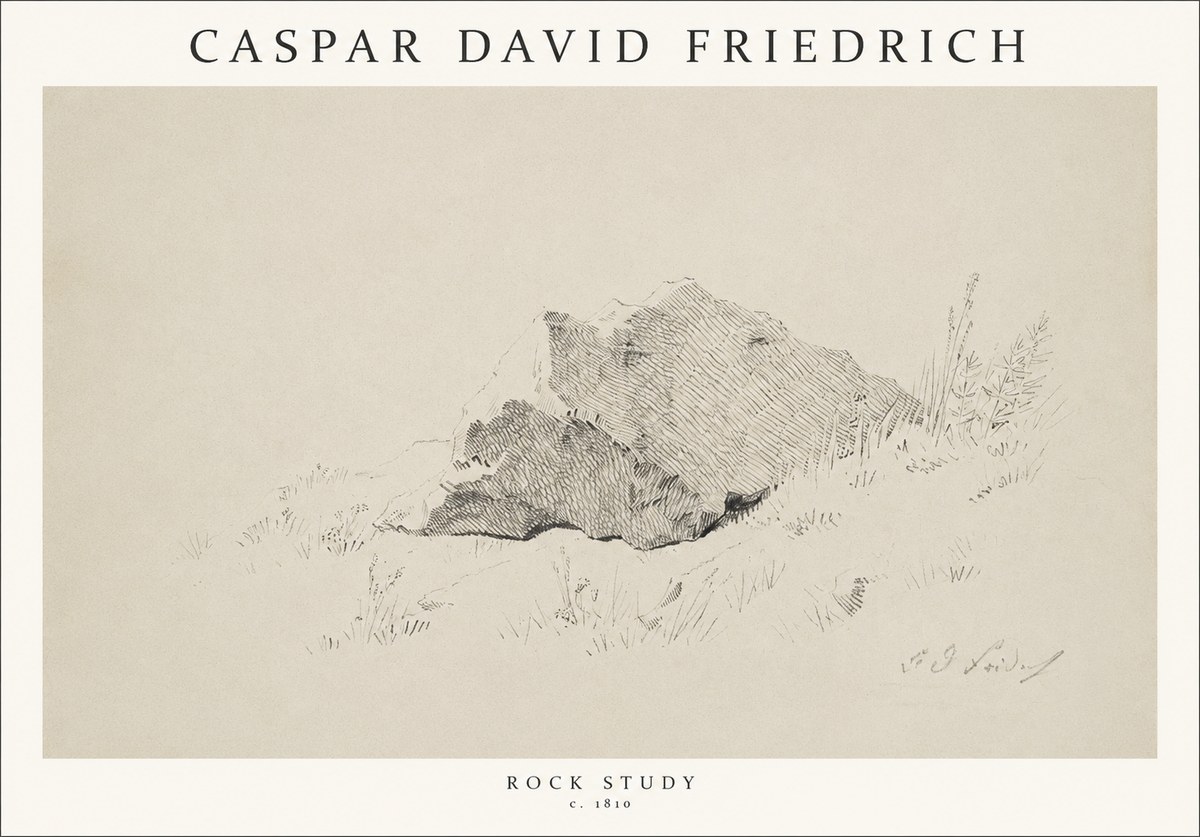 Caspar David Friedrich Rock Study No1 - Juliste