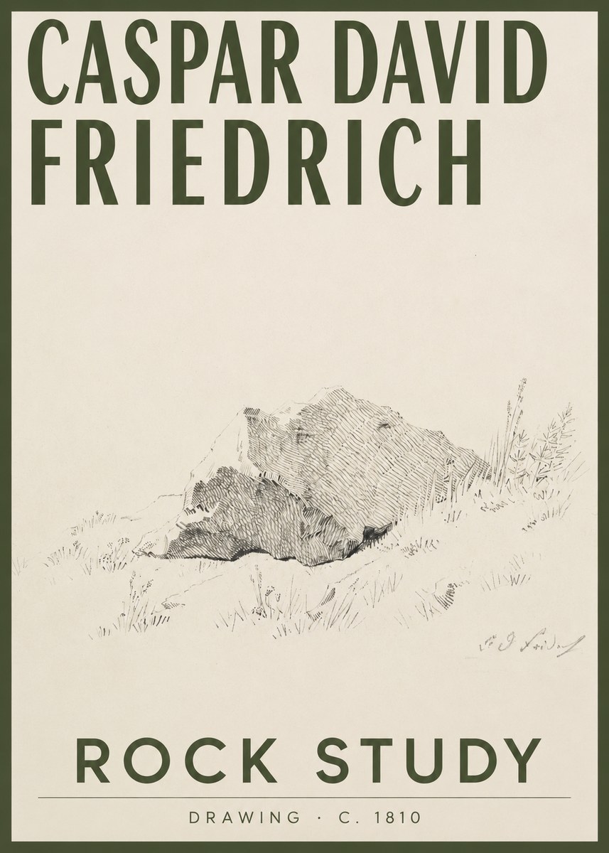 Caspar David Friedrich Rock Study No2 - Juliste